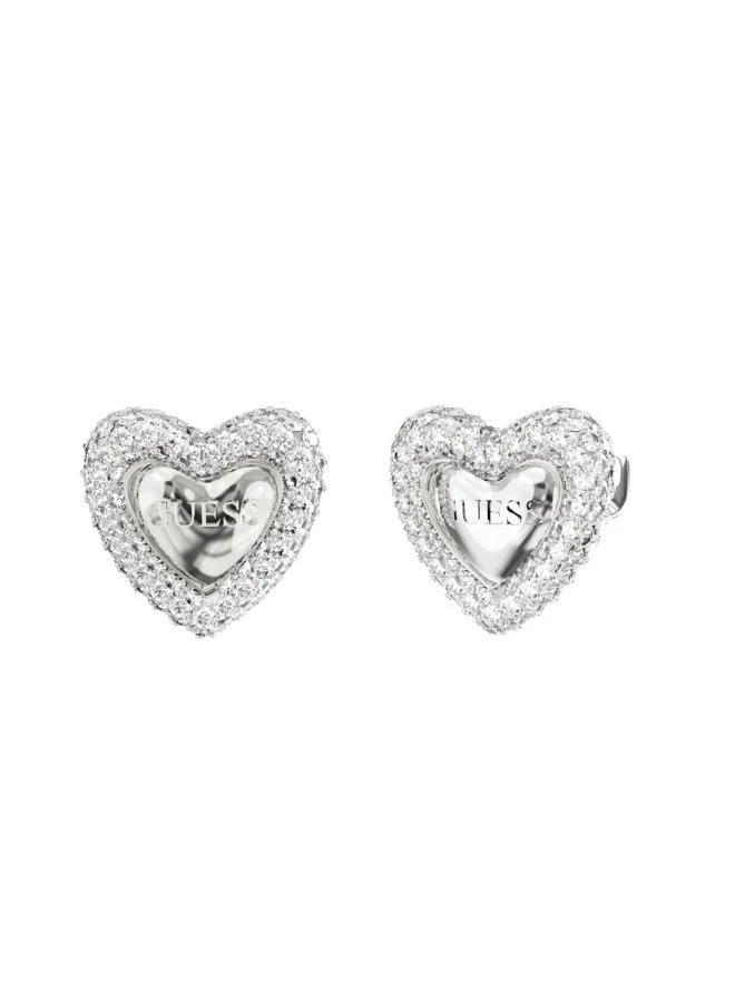 GUESS 10Mm Pave Heart Studs